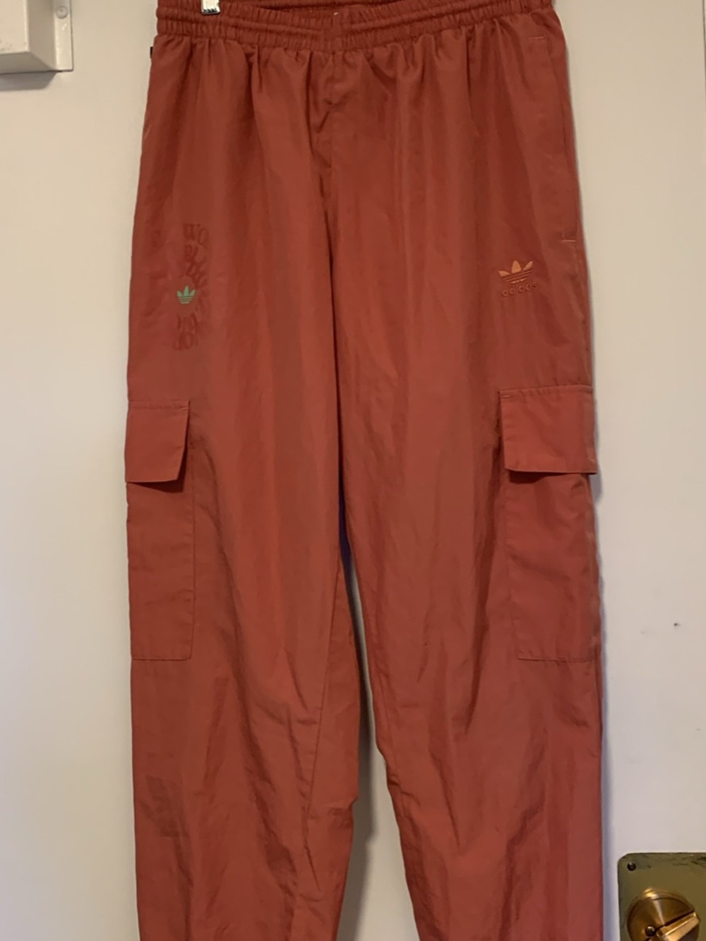 Adidas woman’s Cargo Track Pants in Rust